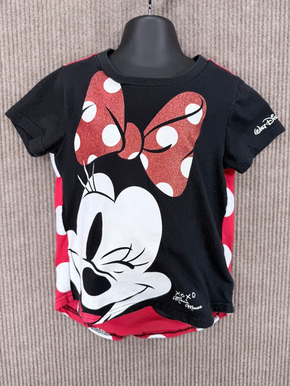 Disney Parks Minnie Mouse Polka Dot High-Low T-Shirt Girls S 8A